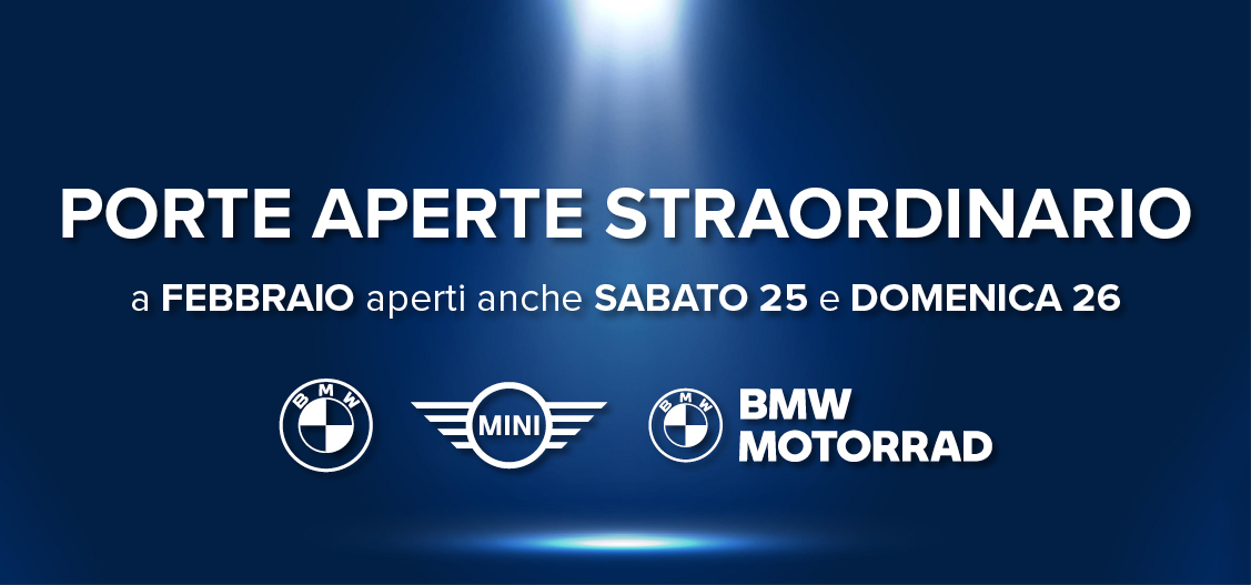 Le filiali Autotorino BMW, MINI e BMW Motorrad aperte anche domenica 26 febbraio con numerosi vantaggi
